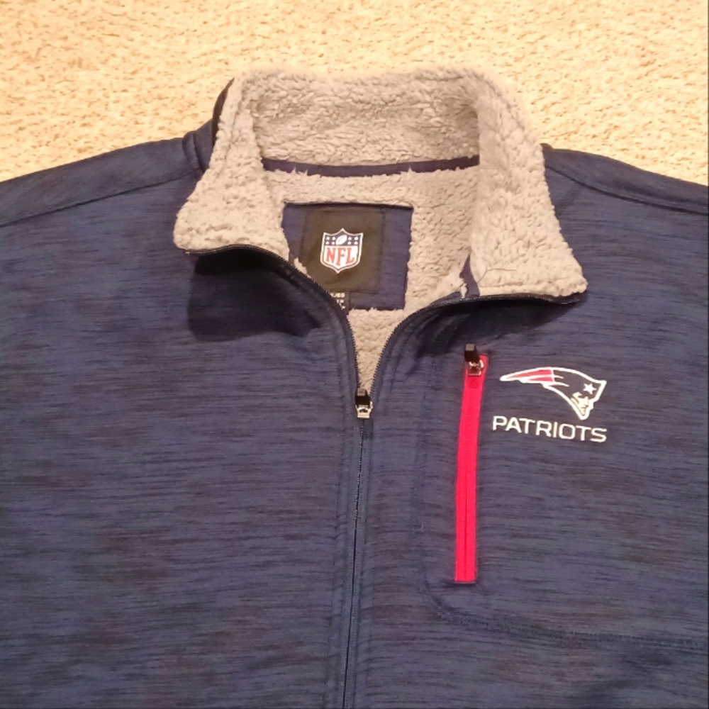Men's New England Patriots G III Full Zip Fleece Lined Jacket Size XL